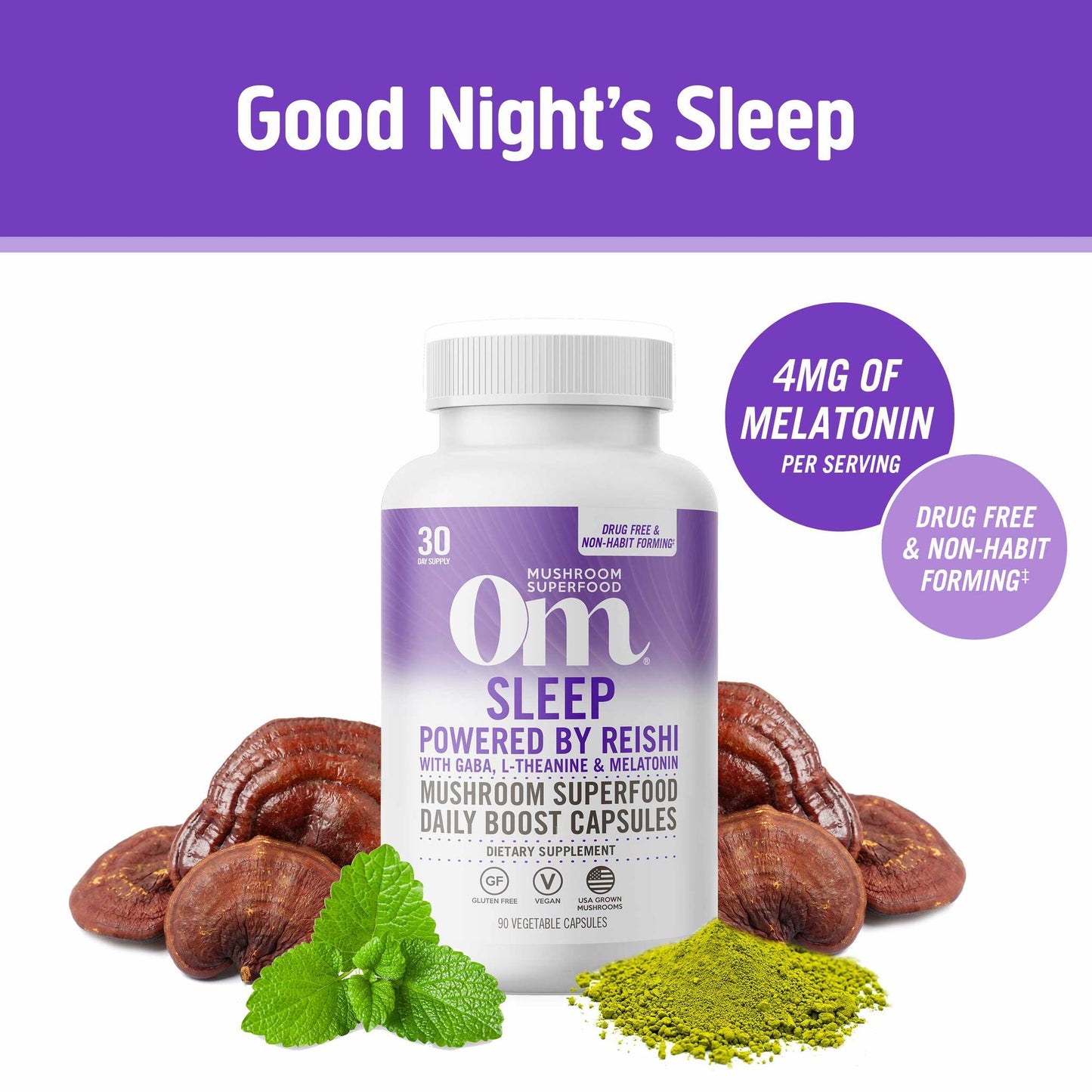 Om Sleep Mushroom Superfood Capsules