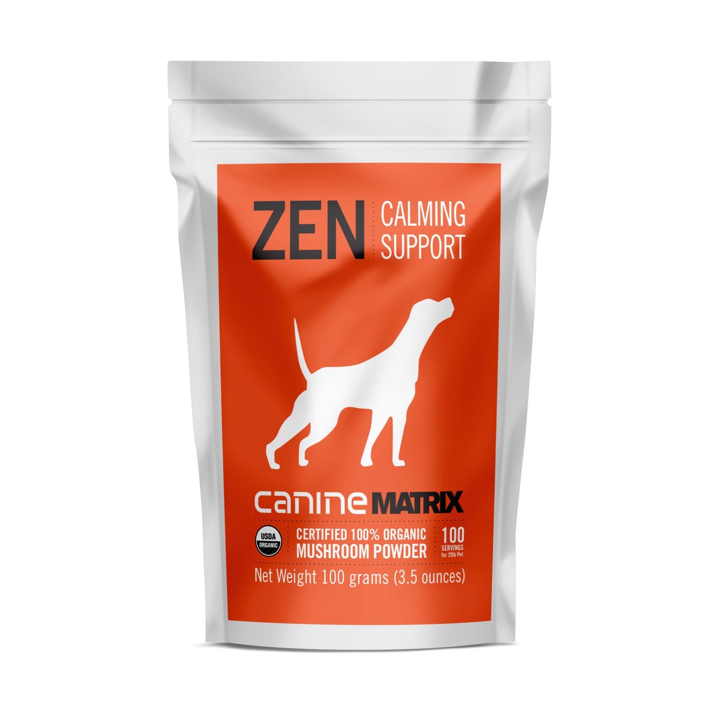 hide|Canine Matrix Zen 100 gram pouch front