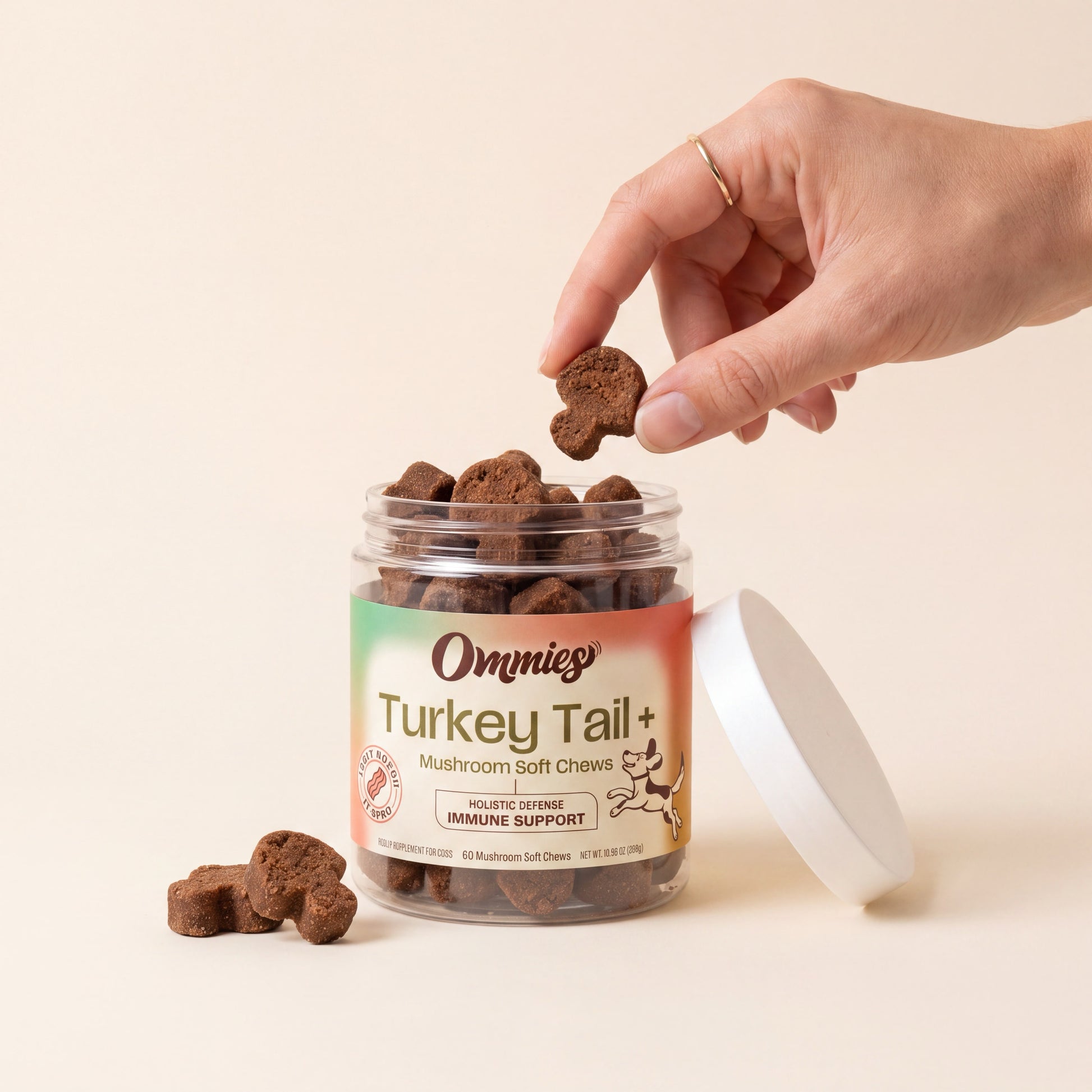 NEW - Ommies Turkey Tail+ Soft Chews for Dogs