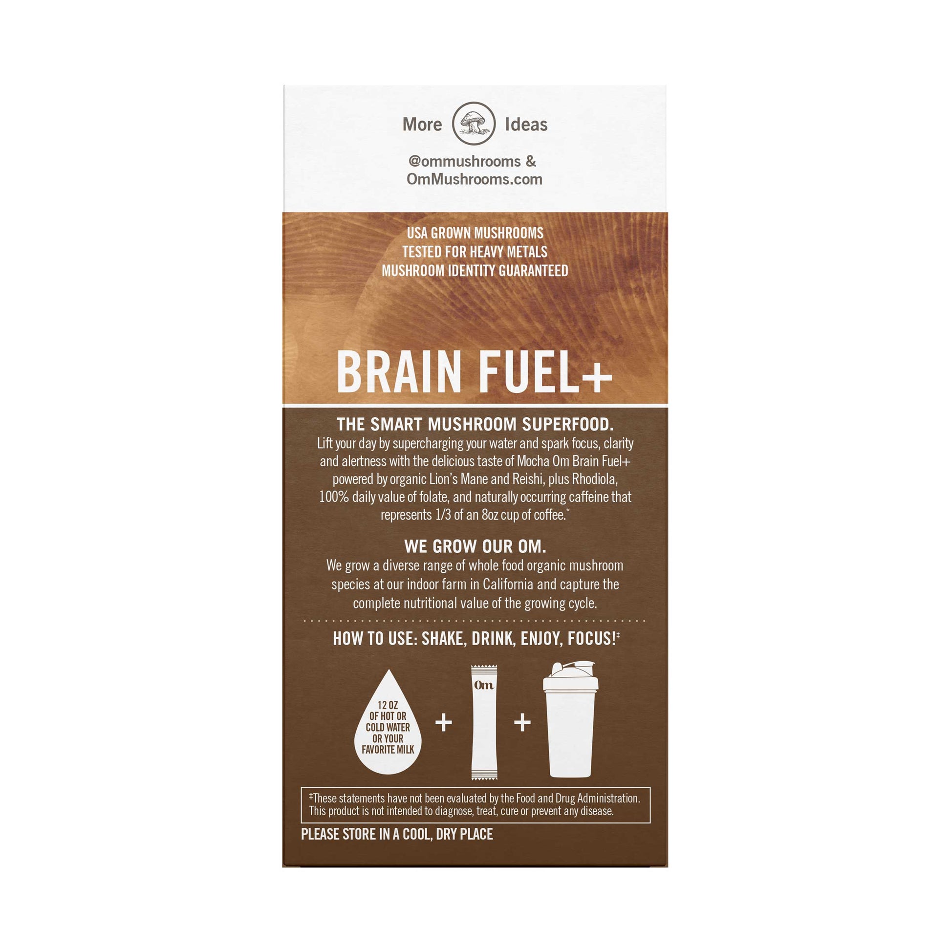 Om Brain Fuel+ Mocha Drink Sticks