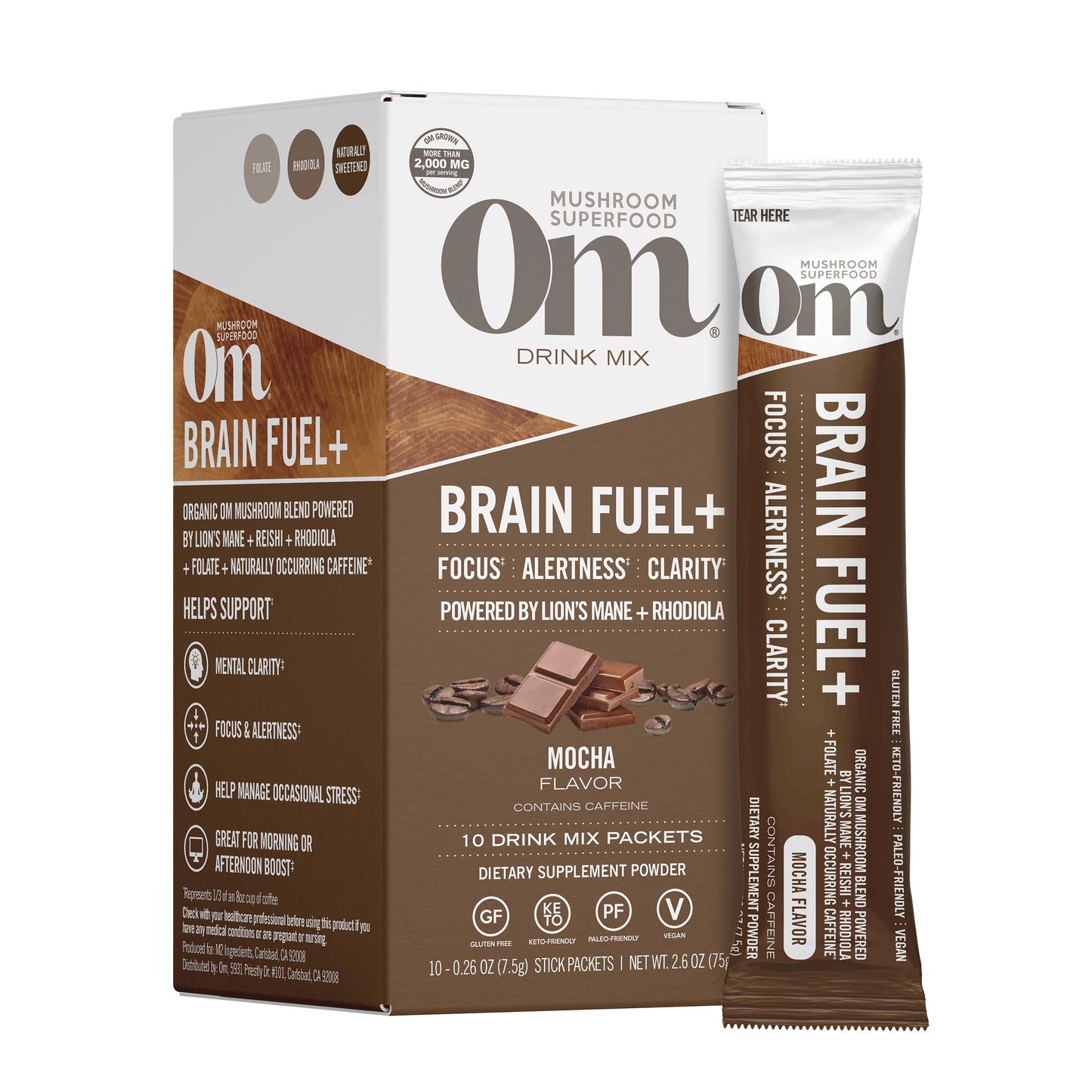 Om Brain Fuel+ Mocha Drink Sticks