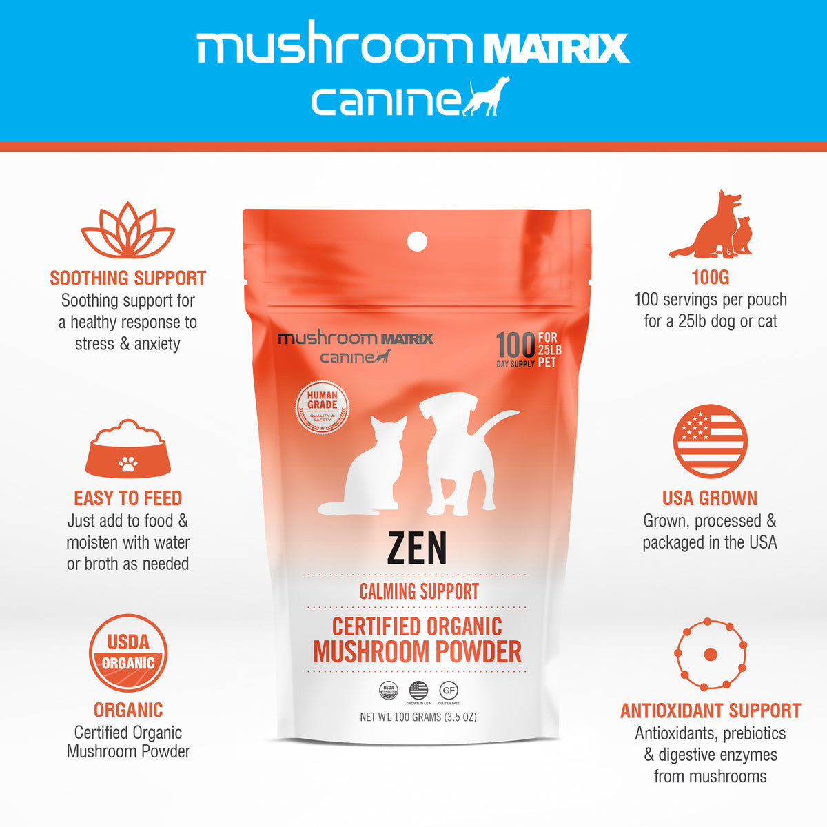 Zen Matrix Zen Matrix Calming Supplement – Mushroom Matrix