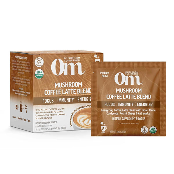 Om Mushroom Coffee Latte Blend Mushroom Matrix