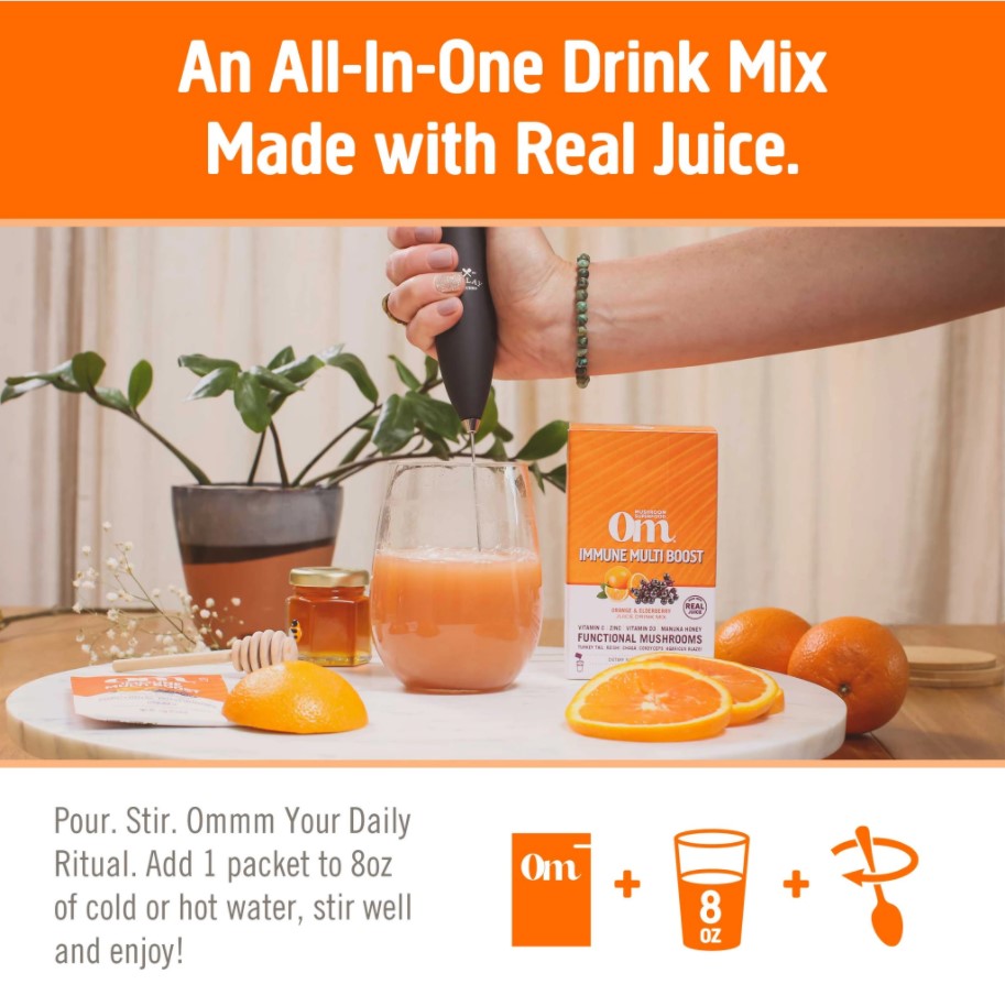 Om Immune Multi Boost Orange & Elderberry with Vitamin C